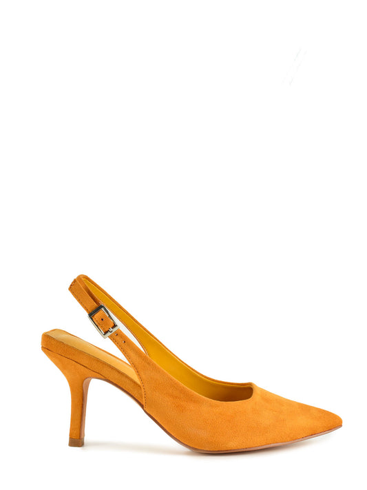 Zapato de salón destalonado en color mango