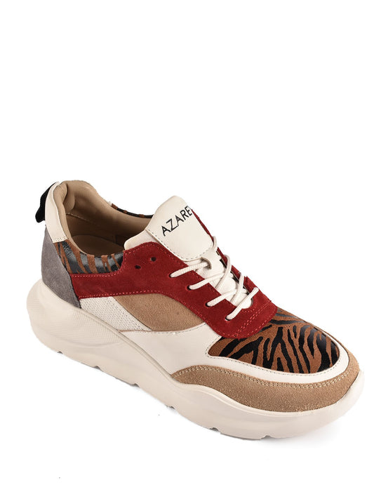 Brown zebra sneakers