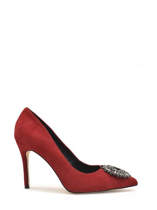 Zapato joya de salón color rojo